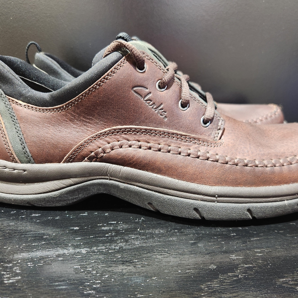 Clarks Men's Brown Leather Shoes Size 10 N